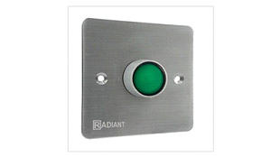 PUSH BUTTON - ROUND GREEN LIGHT