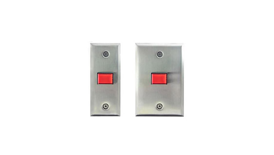 SQUARE PUSH BUTTON - RED LIGHT Exit Buttons & Break Glass Illuminated Push Button